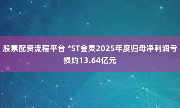 股票配资流程平台 *ST金灵2025年度归母净利润亏损约13.64亿元